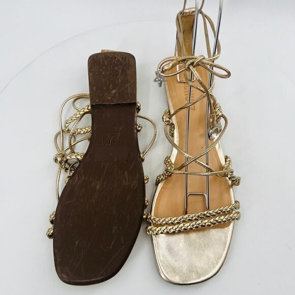 Schutz Lunah Braided Flat Gladiator Sandals Size 9.5B - Picture 12 of 13